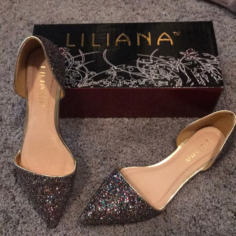 Liliana Gold Multi Flats